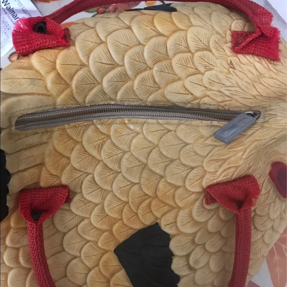 NY CTLT. Rubber chicken purse hen purse